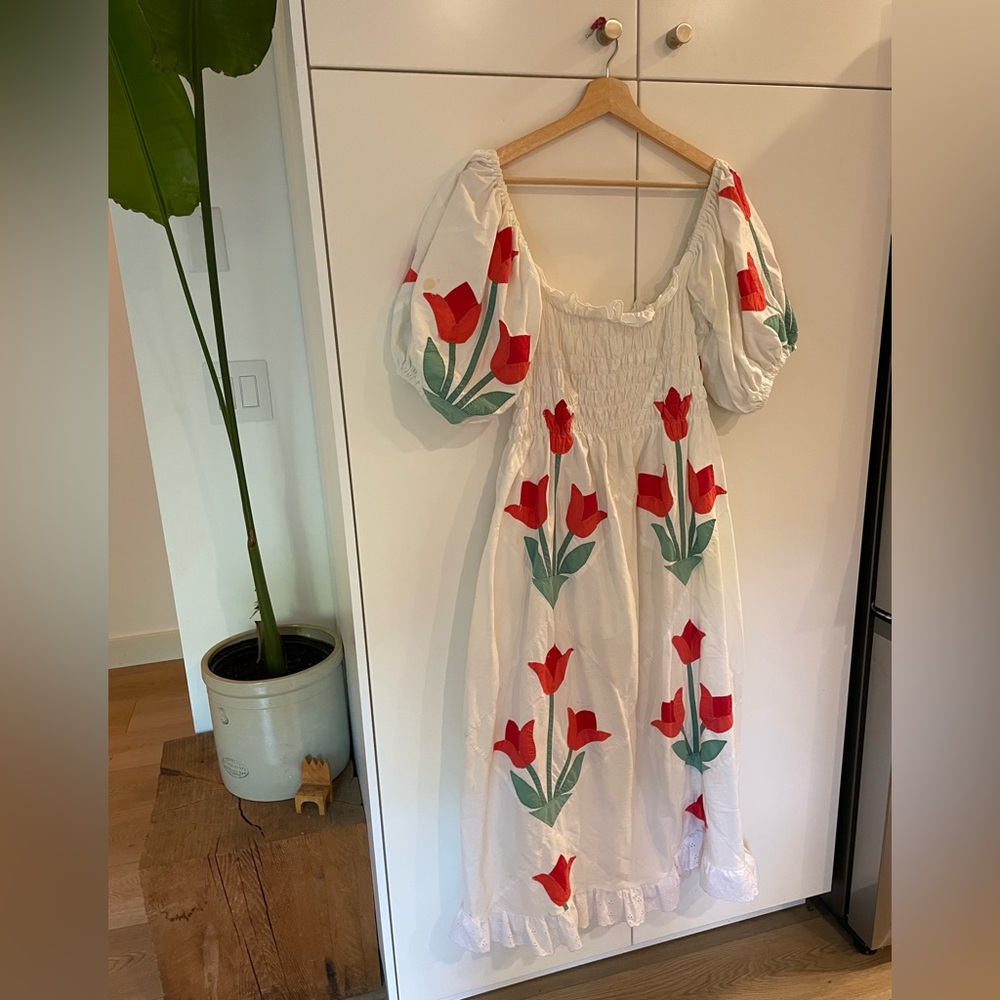 Vintage Tulip Quilt Top Dress